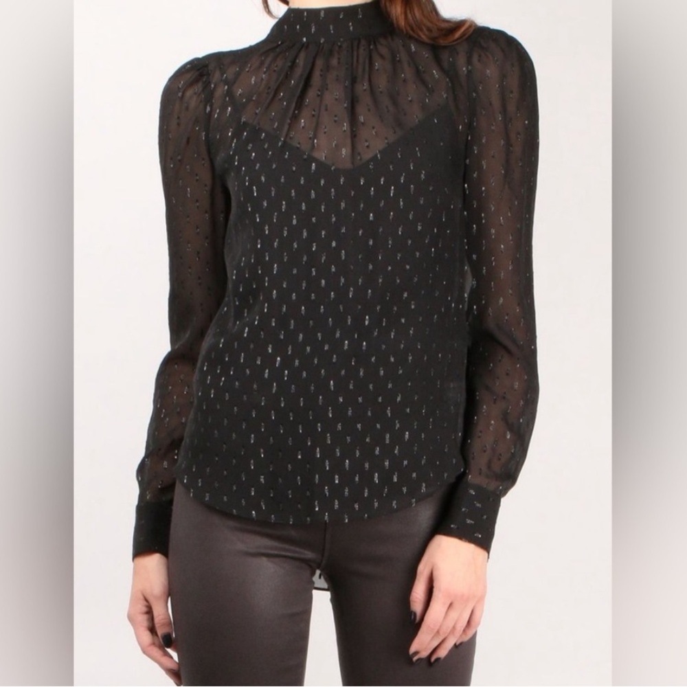 Veronica Beard Melling Top in Black